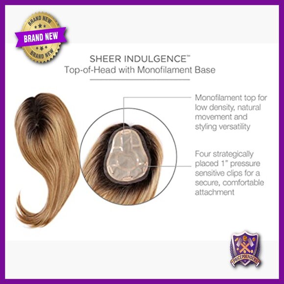 Synthetic Hair Topper for Thinning Hair, Monofilament Top, Heat-Friendly